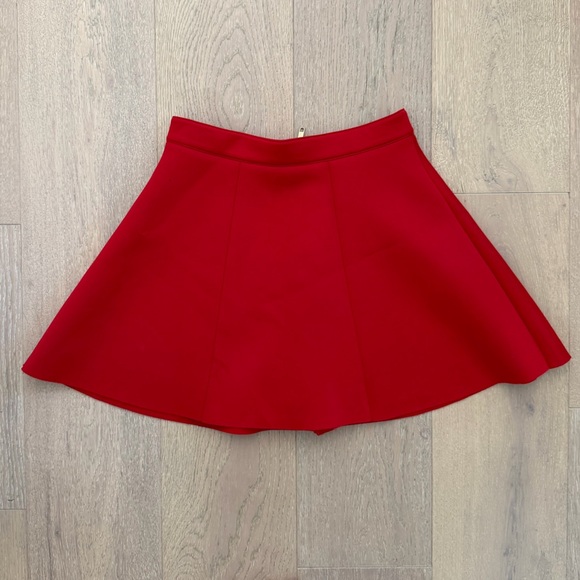 Sam Edelman Red Neoprene Scuba Fabric Mini Skirt - Picture 5 of 10